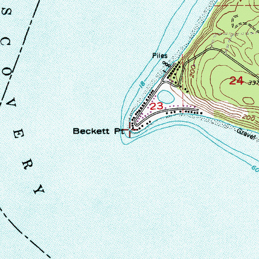 Topographic Map of Beckett Point, WA