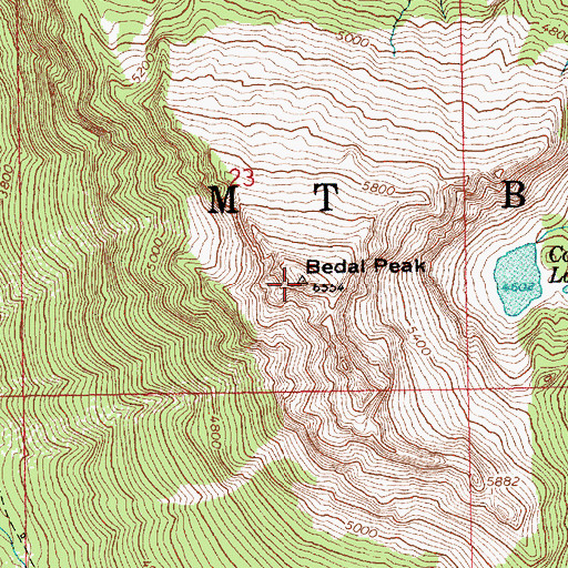 Topographic Map of Bedal Peak, WA