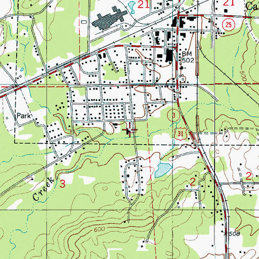 Topographic Map of Sixteenth Street Baptist Church, AL