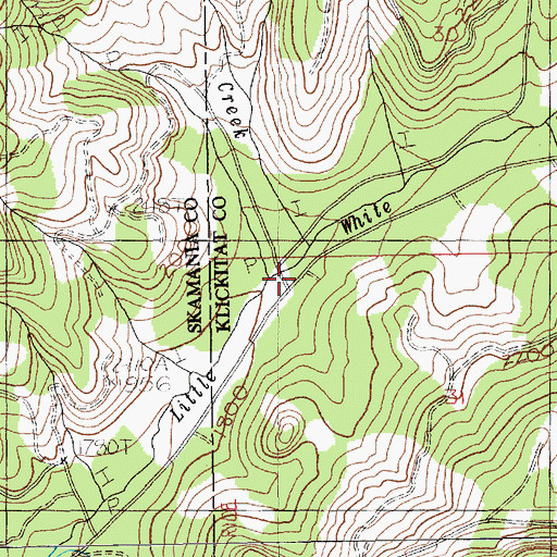 Topographic Map of Beetle Creek, WA