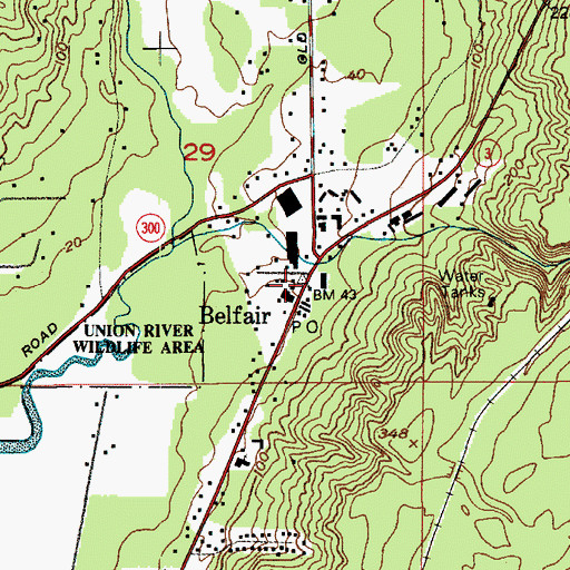 Topographic Map of Belfair, WA