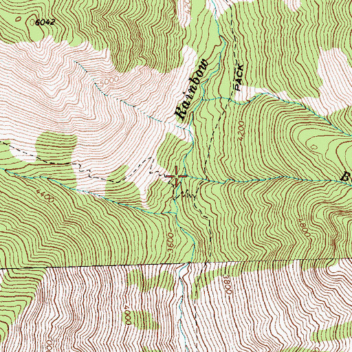 Topographic Map of Bench Creek, WA