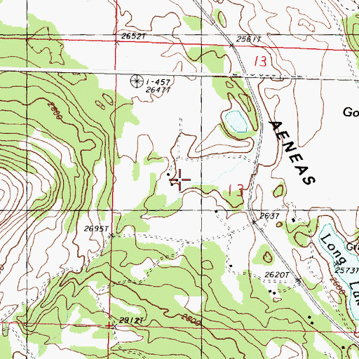 Topographic Map of Bench Creek, WA