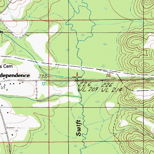 Topographic Map of Mill Creek, AL