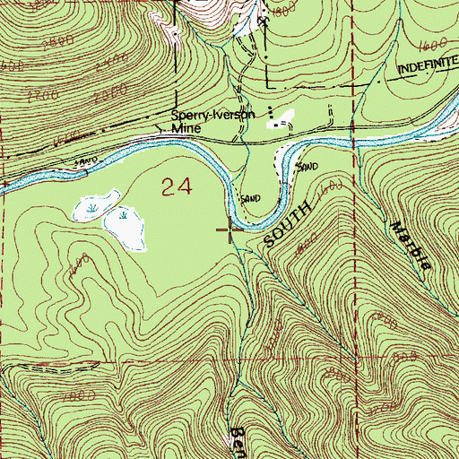 Topographic Map of Bender Creek, WA