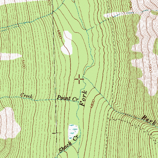 Topographic Map of Berk Creek, WA