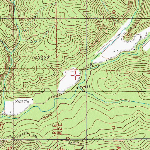 Topographic Map of Bernier Creek, WA