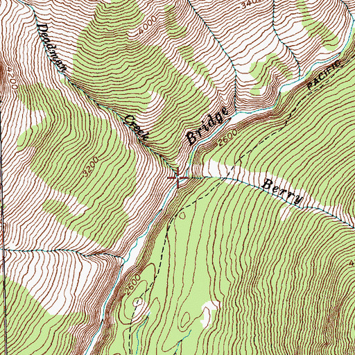 Topographic Map of Berry Creek, WA