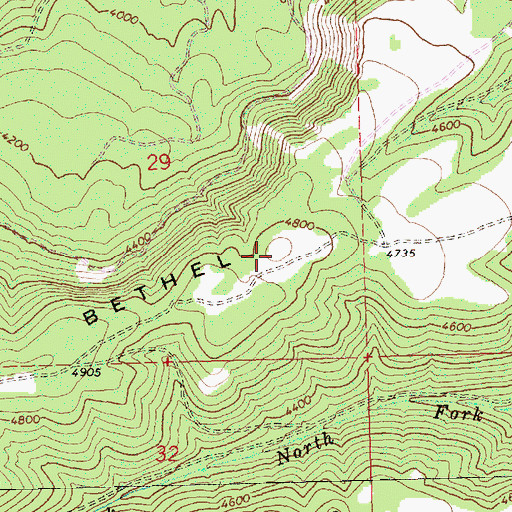 Topographic Map of Bethel Ridge, WA