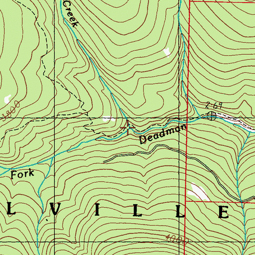 Topographic Map of Betty Creek, WA