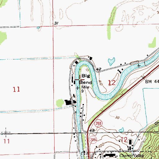 Topographic Map of Big Bend, WA