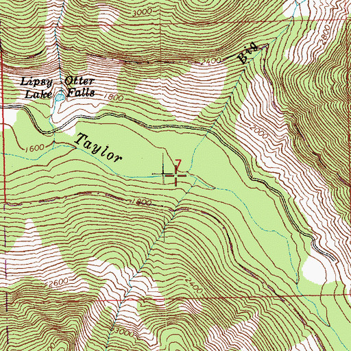 Topographic Map of Big Creek, WA