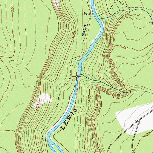 Topographic Map of Big Creek, WA