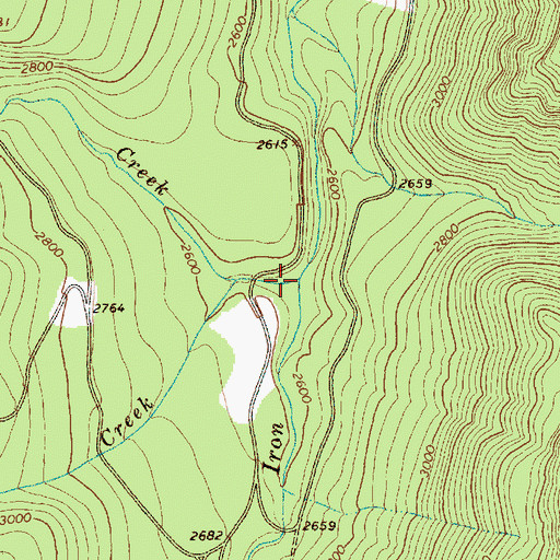Topographic Map of Big Creek, WA
