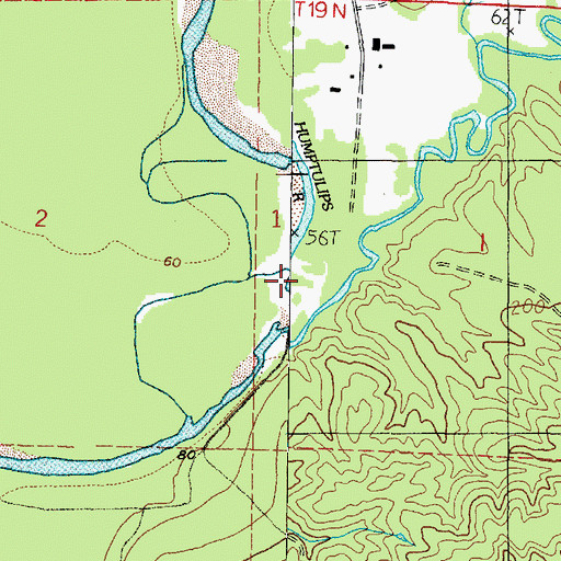 Topographic Map of Big Creek, WA