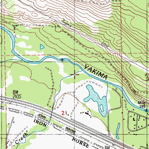 Topographic Map of Big Creek, WA