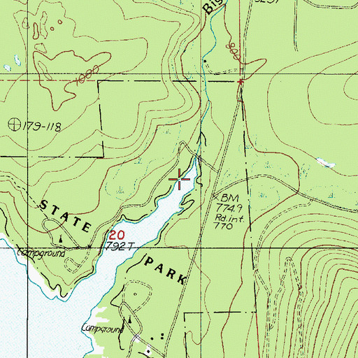 Topographic Map of Big Creek, WA