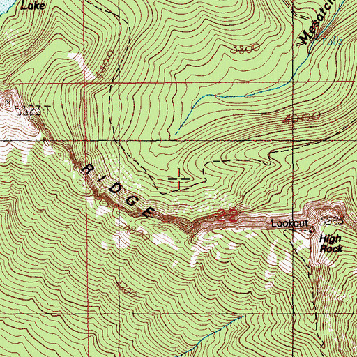 Topographic Map of Big Creek Trail, WA