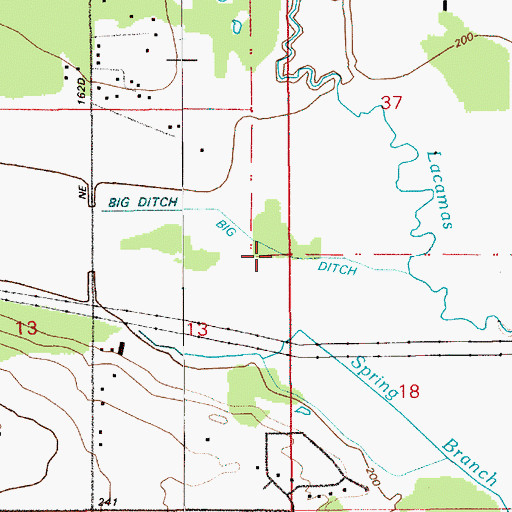 Topographic Map of Big Ditch, WA
