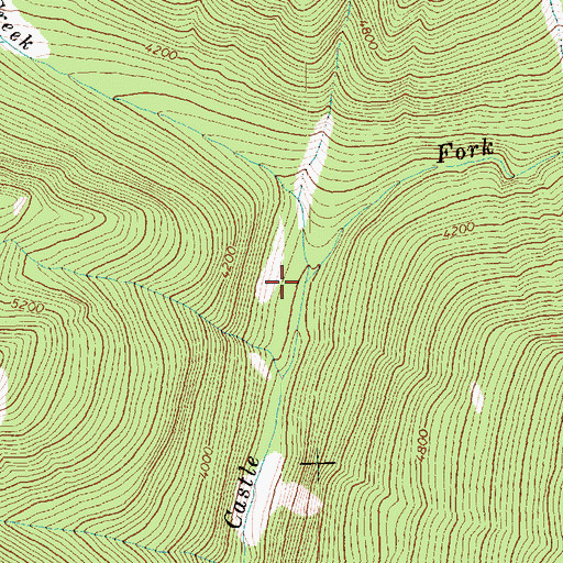 Topographic Map of Big Face Creek, WA