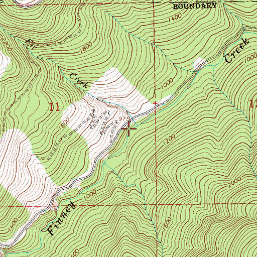 Topographic Map of Big Fir Creek, WA