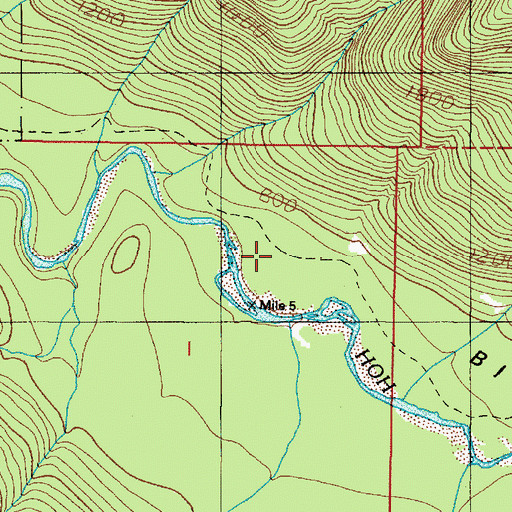 Topographic Map of Big Flat Shelter, WA