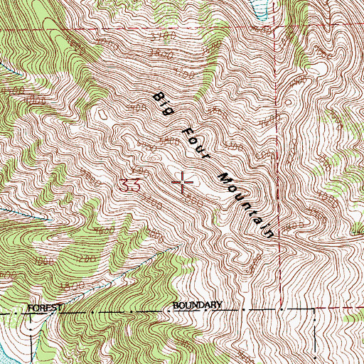 Topographic Map of Big Four Mountain, WA