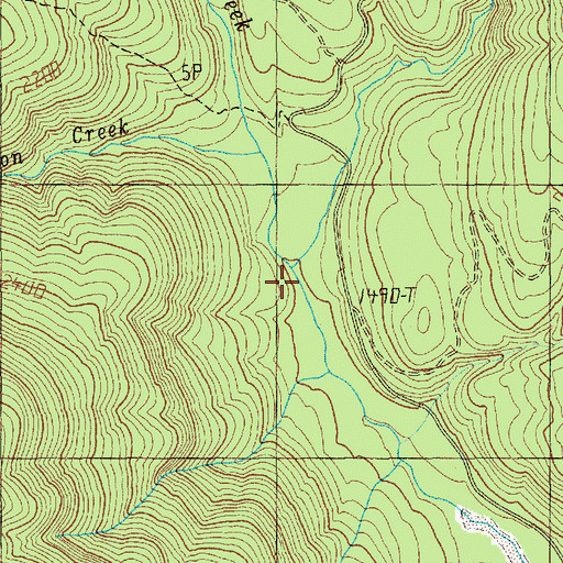 Topographic Map of Big Hollow Creek, WA