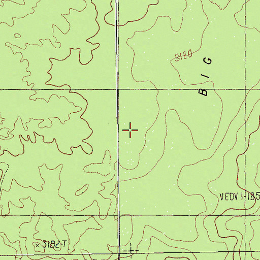 Topographic Map of Big Lava Bed, WA