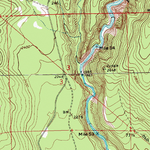 Topographic Map of Big Muddy Creek, WA