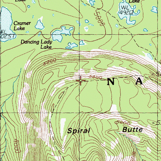 Topographic Map of Big Peak Trail, WA