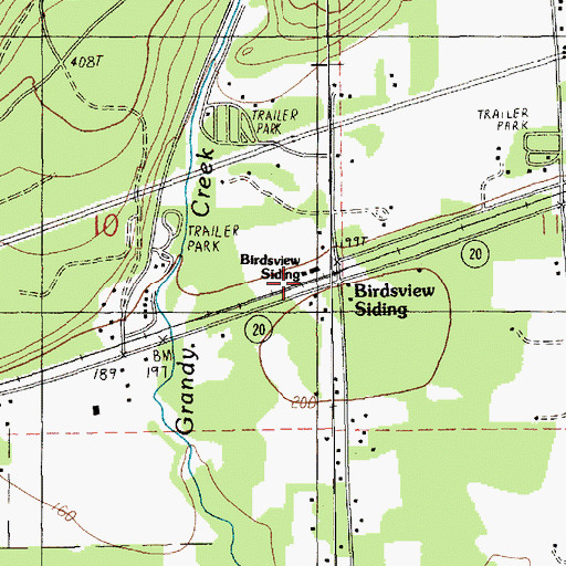 Topographic Map of Birdsview Siding, WA