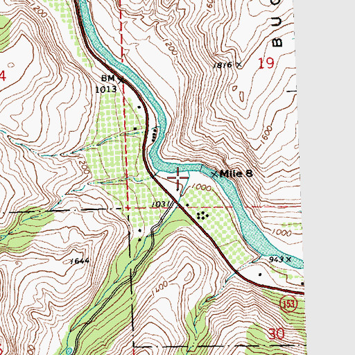 Topographic Map of Black Canyon Creek, WA
