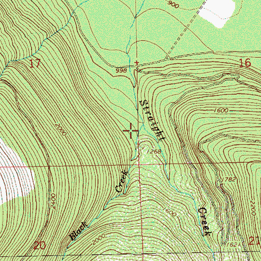Topographic Map of Black Creek, WA