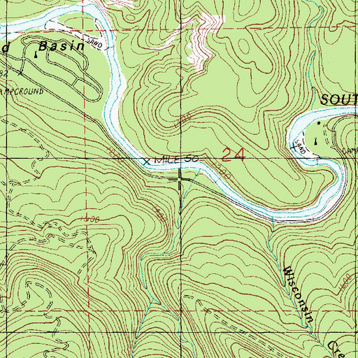 Topographic Map of Black Creek, WA