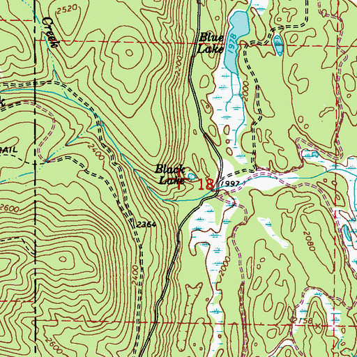 Topographic Map of Black Lake, WA