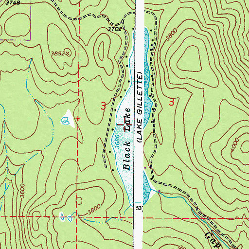 Topographic Map of Black Lake, WA