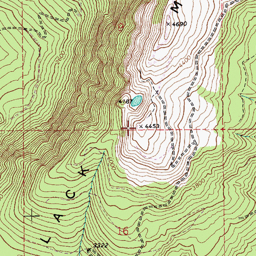 Topographic Map of Black Mountain, WA
