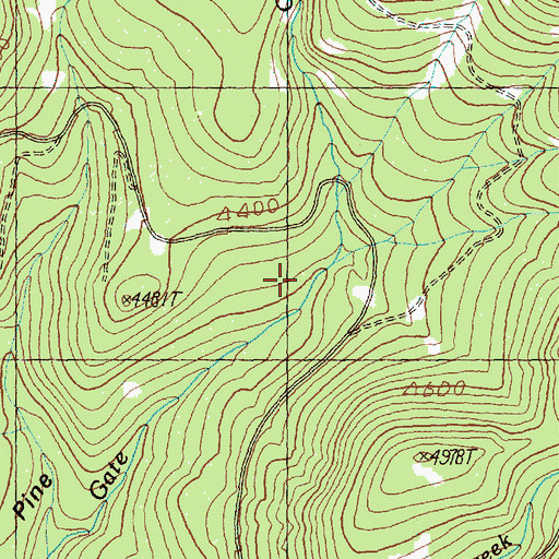 Topographic Map of Black Pine Basin Trail, WA