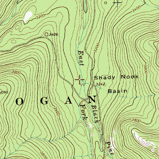 Topographic Map of Black Pine Creek, WA