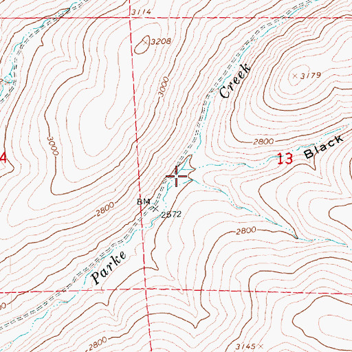 Topographic Map of Black Rock Canyon, WA