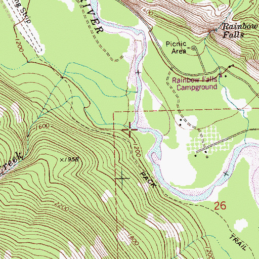 Topographic Map of Blackberry Creek, WA