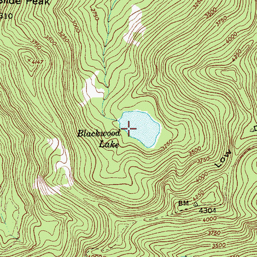 Topographic Map of Blackwood Lake, WA