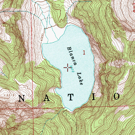 Topographic Map of Blanca Lake, WA