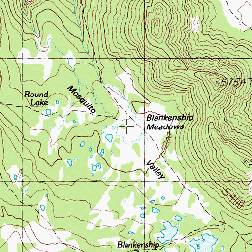 Topographic Map of Blankenship Meadows, WA