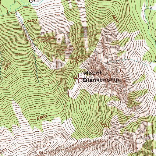 Topographic Map of Mount Blankenship, WA