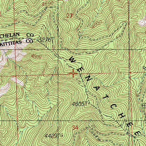 Topographic Map of Blewett Summit Trail, WA