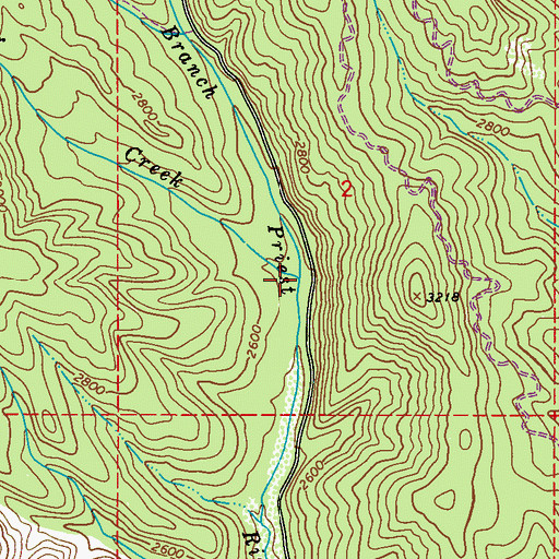 Topographic Map of Blickensderfer Creek, WA