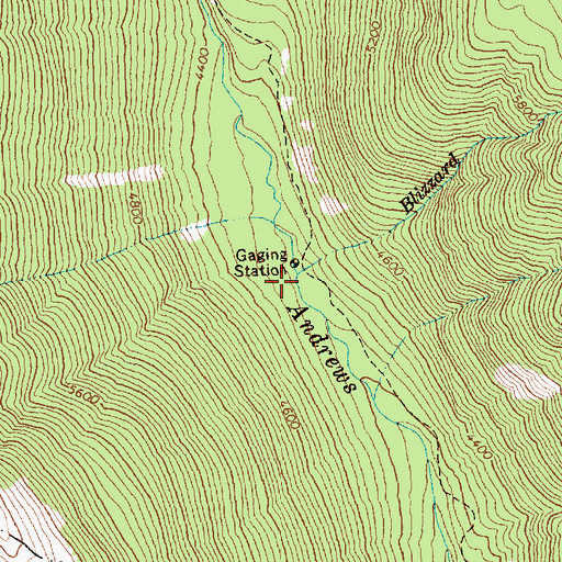 Topographic Map of Blizzard Creek, WA