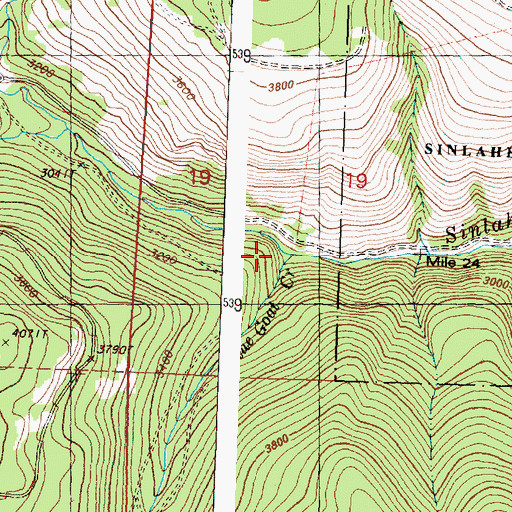 Topographic Map of Blue Goat Creek, WA